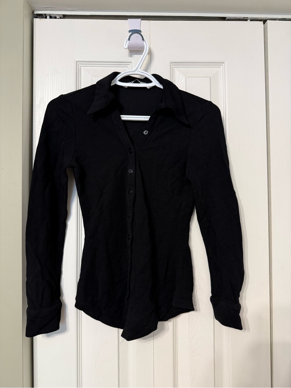 Zara Black Button-Down Collared Women's Shirt
